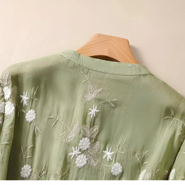 Magdalene | Embroidered Floral Blouse