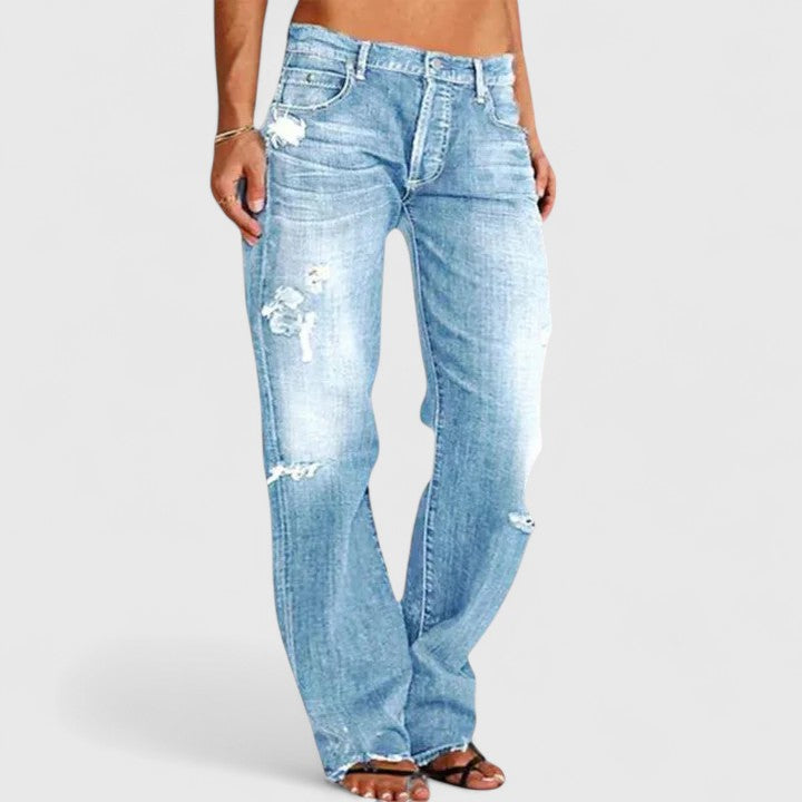 Romina | Vintage low-rise straight-leg jeans
