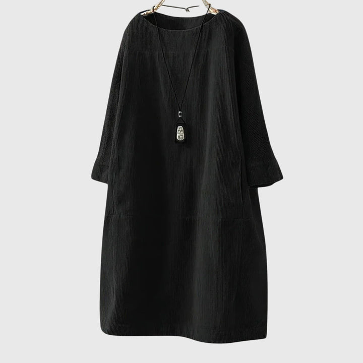 Elizabeth | Relaxed Corduroy Midi Dress