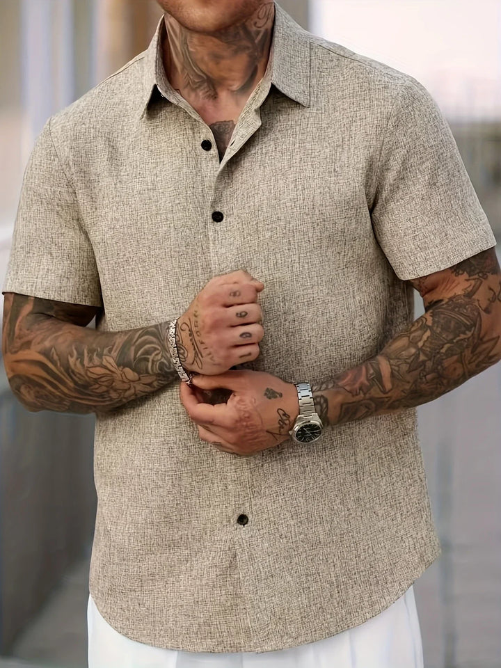 ELEAZAR | CLASSIC LINEN BUTTONED SHIRT
