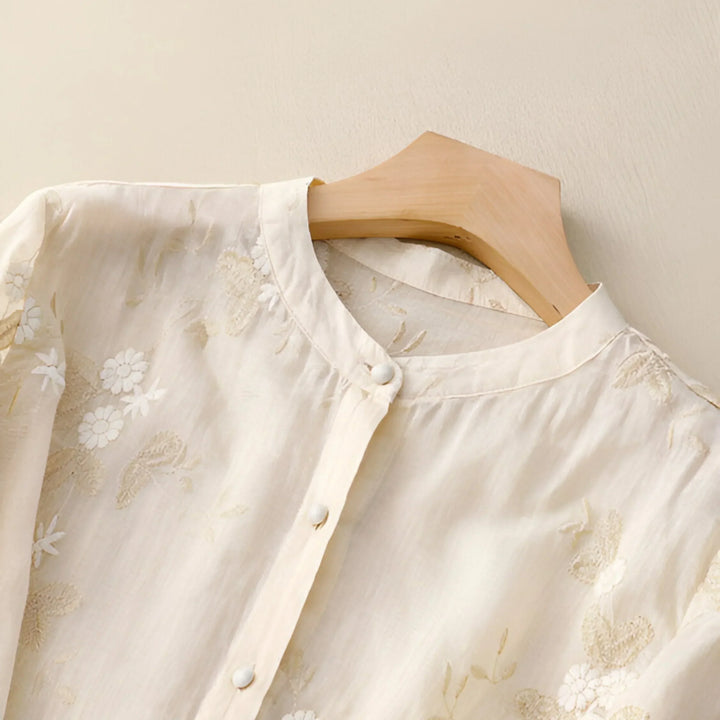 Magdalene | Embroidered Floral Blouse