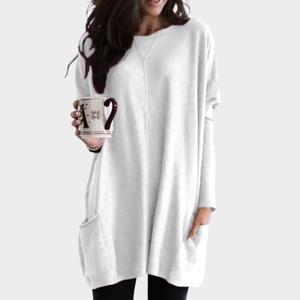 Mia | Long-Sleeved Tummy-Covering Midi Dress