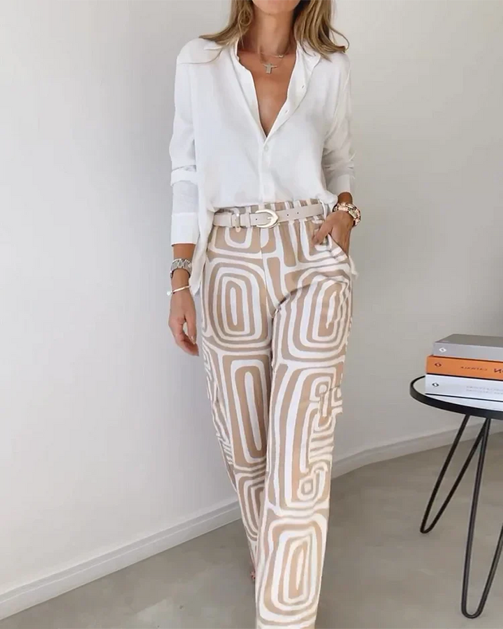 LIORA |  ELEGANT BELTED TWO PIECE SET