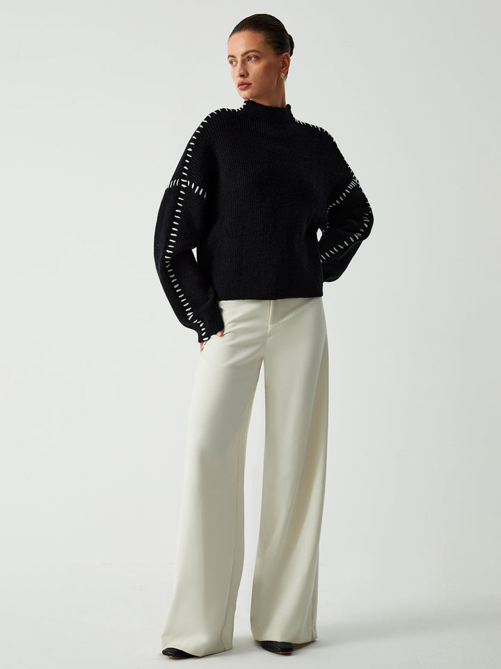Sadie - Chic Stitch-Detail Sweater
