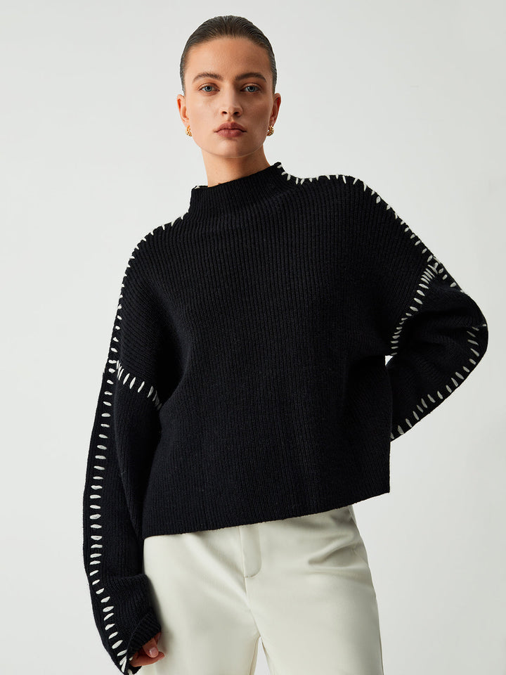 Sadie - Chic Stitch-Detail Sweater
