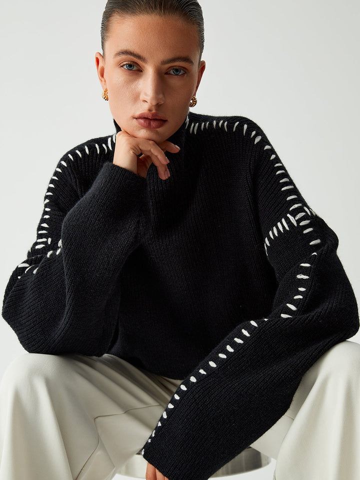 Sadie - Chic Stitch-Detail Sweater