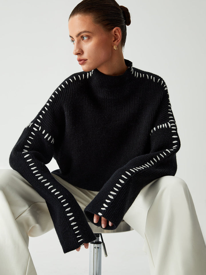 Sadie - Chic Stitch-Detail Sweater