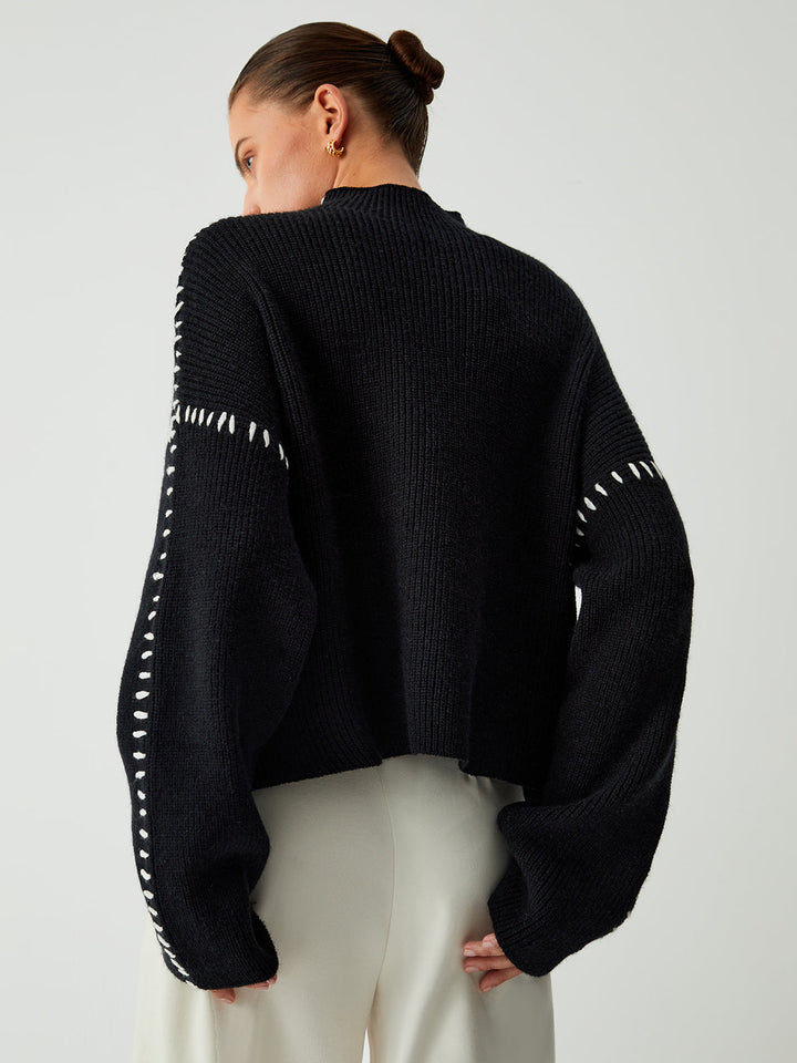 Sadie - Chic Stitch-Detail Sweater