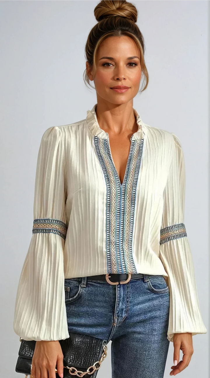 Kinsley - Luxurious V-Neck Blouse