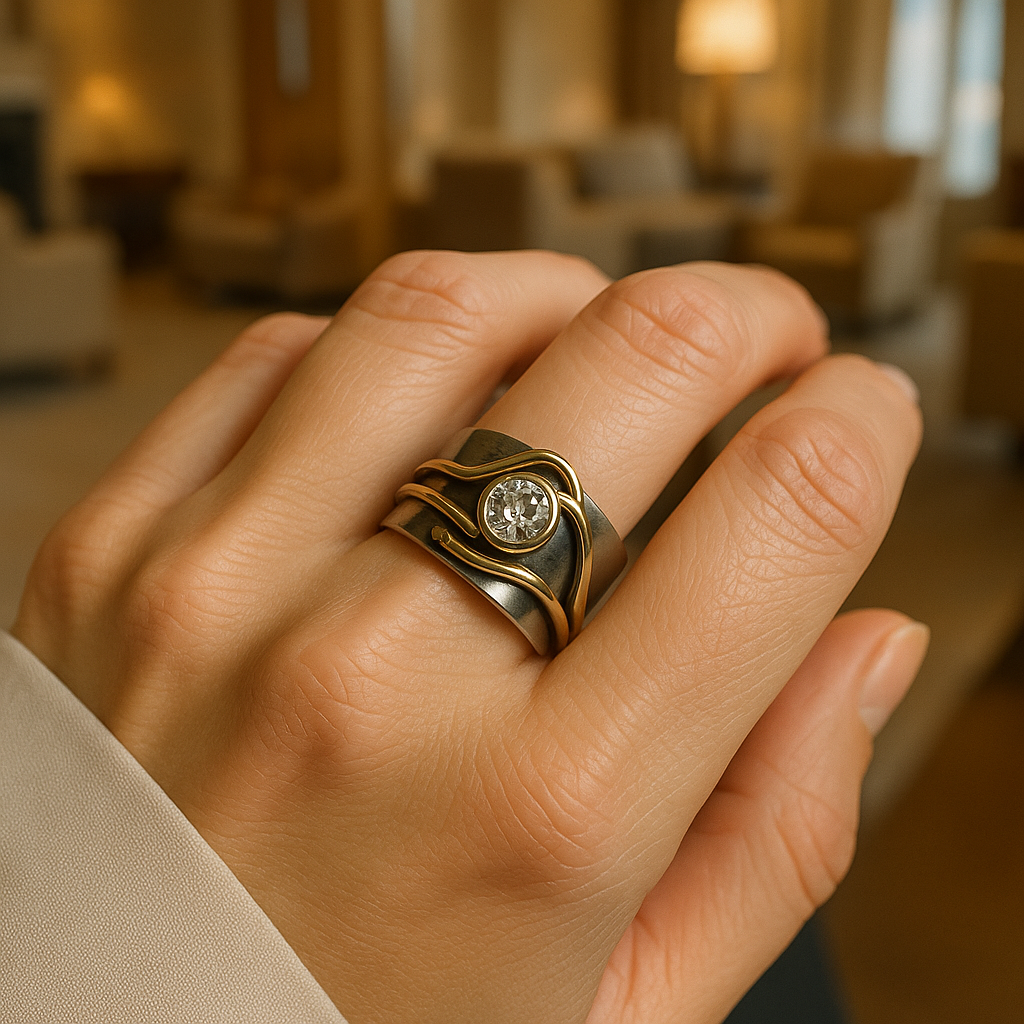 RINA | ELEGANT SILVER GLOW RING