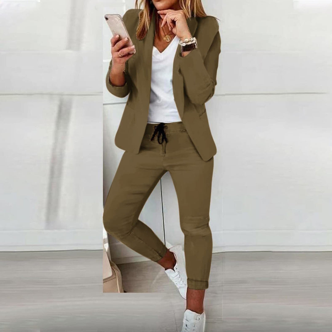 ONYX | SLIM FIT SOLID COLOR BLAZER AND PANTS SET
