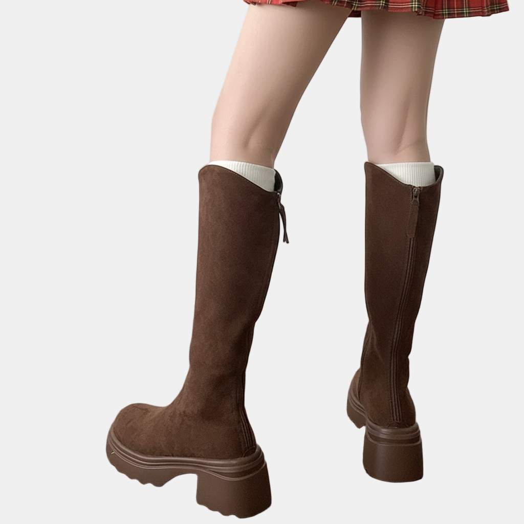 Samira | Back Zipper High Boots