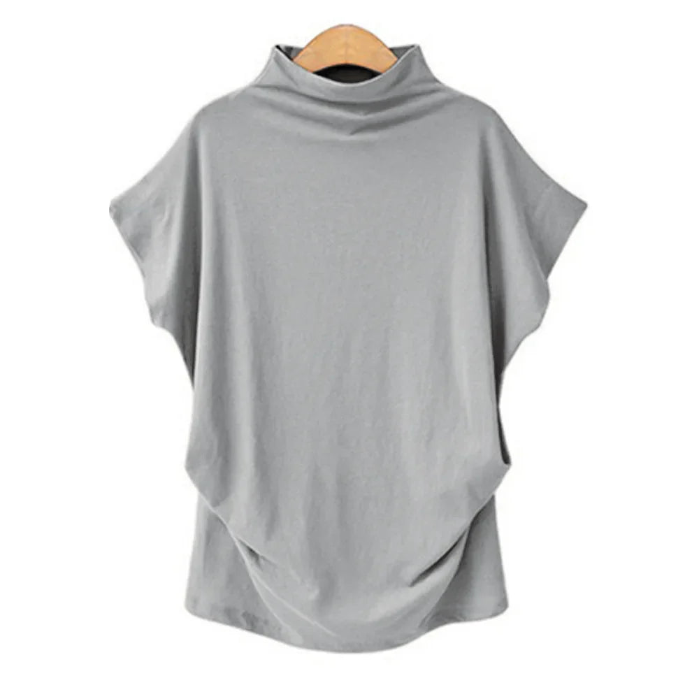 Lyra | Short Sleeve Turtleneck Blouse
