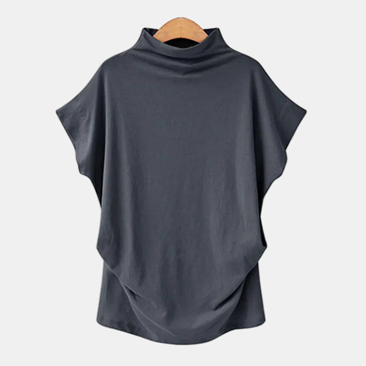 Lyra | Short Sleeve Turtleneck Blouse