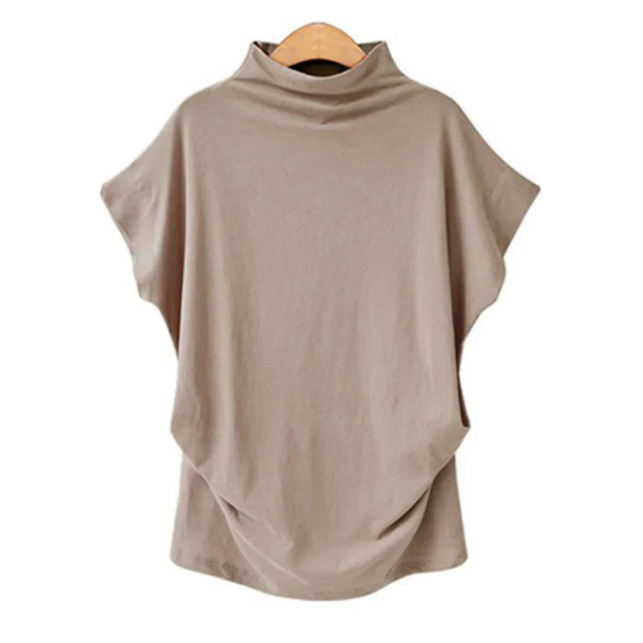 Lyra | Short Sleeve Turtleneck Blouse
