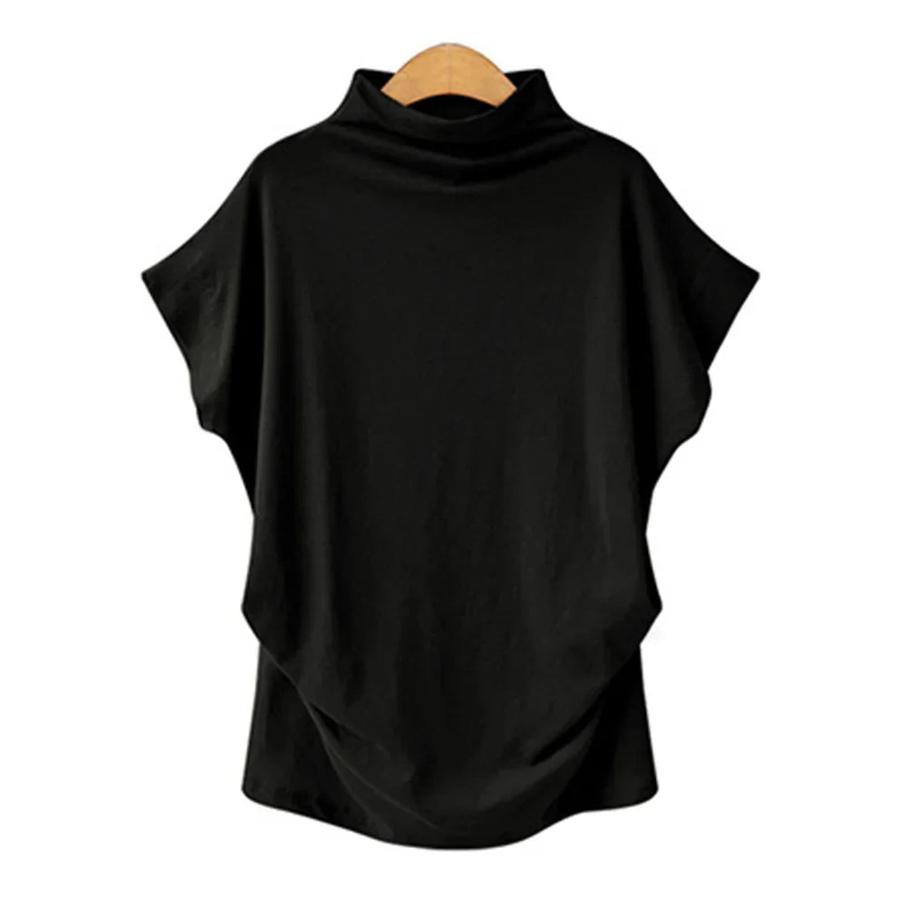 Lyra | Short Sleeve Turtleneck Blouse