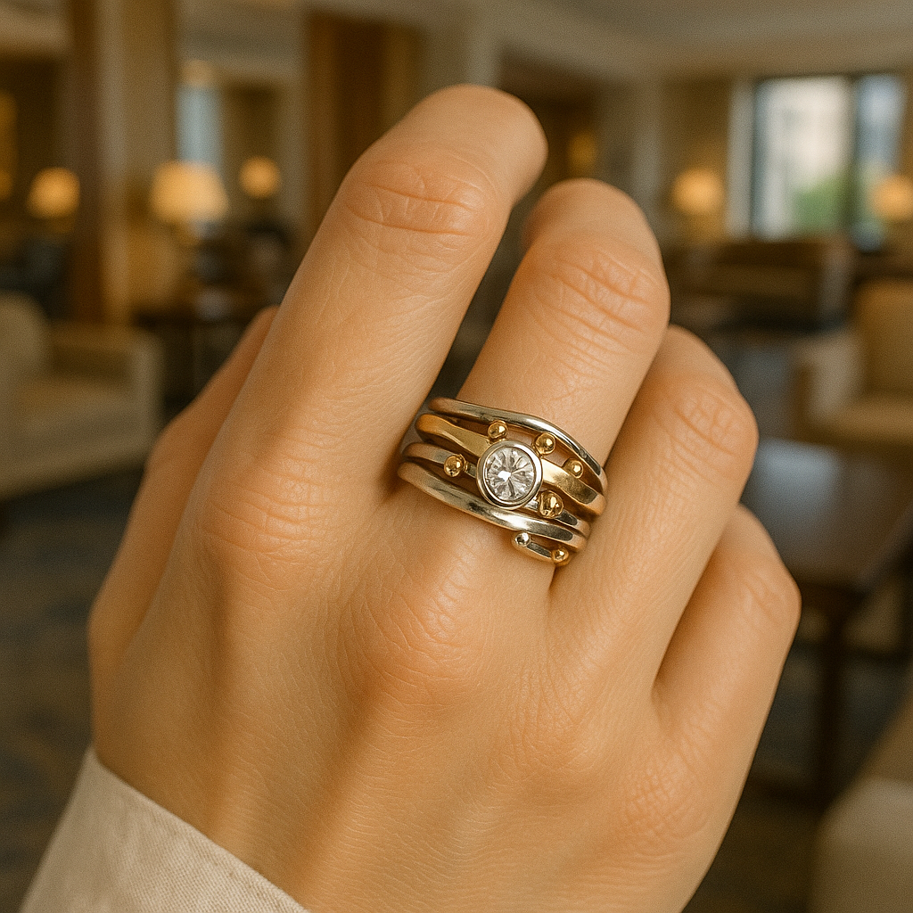 ELIZABETH | TIMELESS GOLDEN INLAID RING