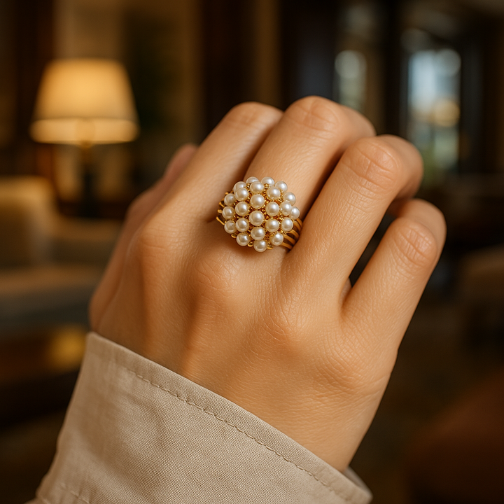 MIRIAM |TIMELESS INLAID PEARL RING
