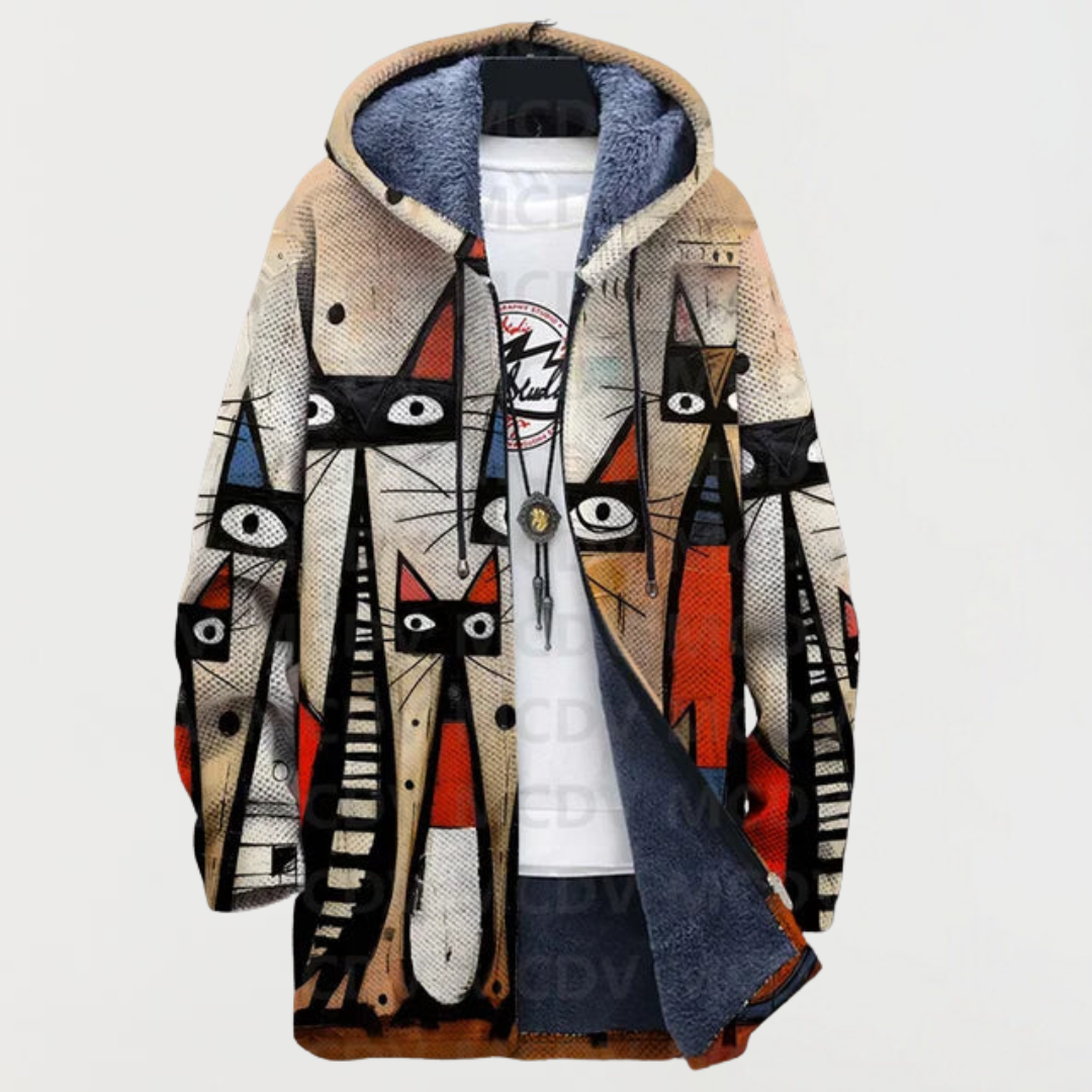 Seraphina | Abstract Cat Hoodie