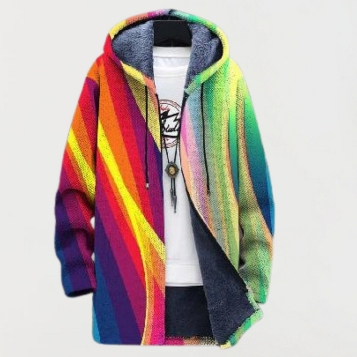 Velvet | Rainbow Stripes Hoodie