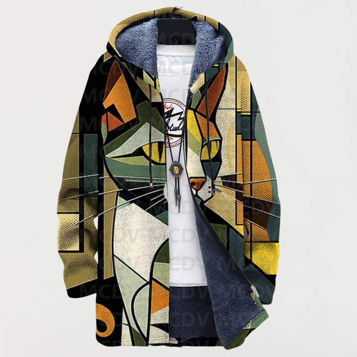 Lyra | Geometric Cat Hoodie