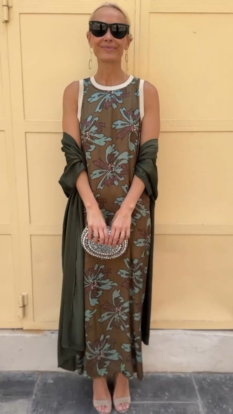 Calla | Elegant long dress with matching shawl