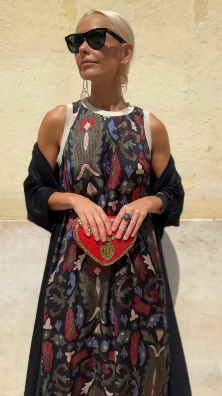 Cleo | Elegant Long Dress with Matching Shawl