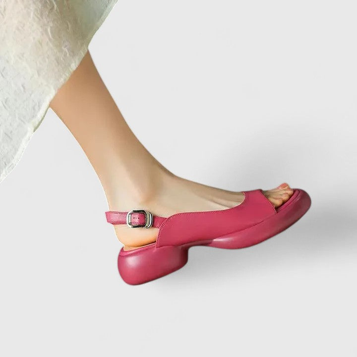 Narella | Peep-toe open-back strap sandals