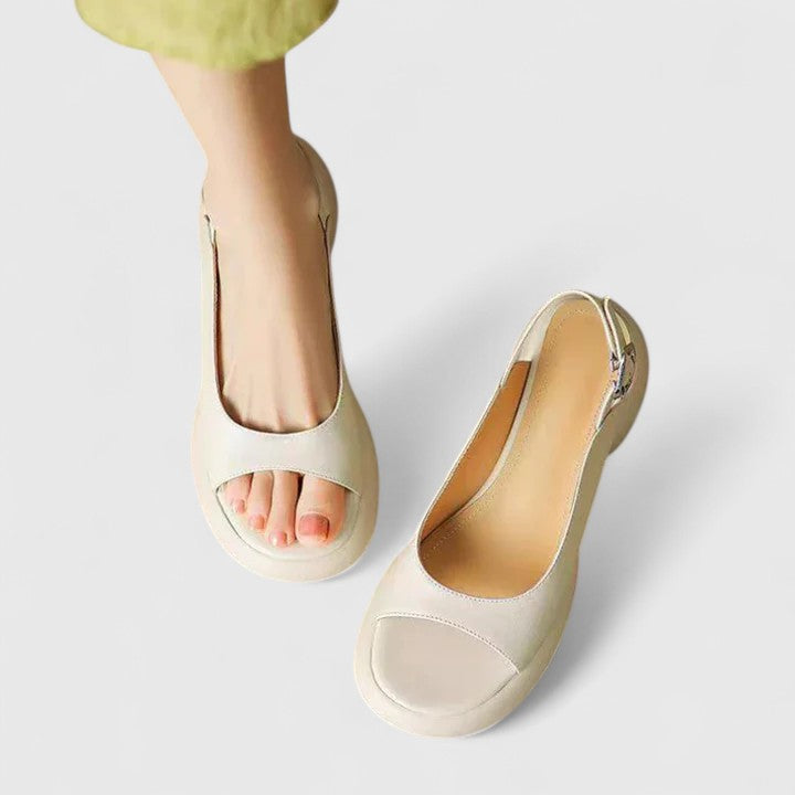 Narella | Peep-toe open-back strap sandals