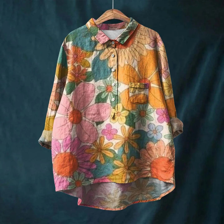LIZETTE - PRINTED LINEN BLOUSE