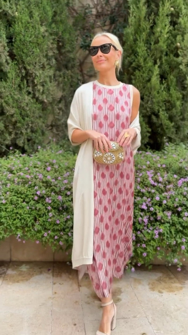 Elodie | Elegant long dress with matching shawl