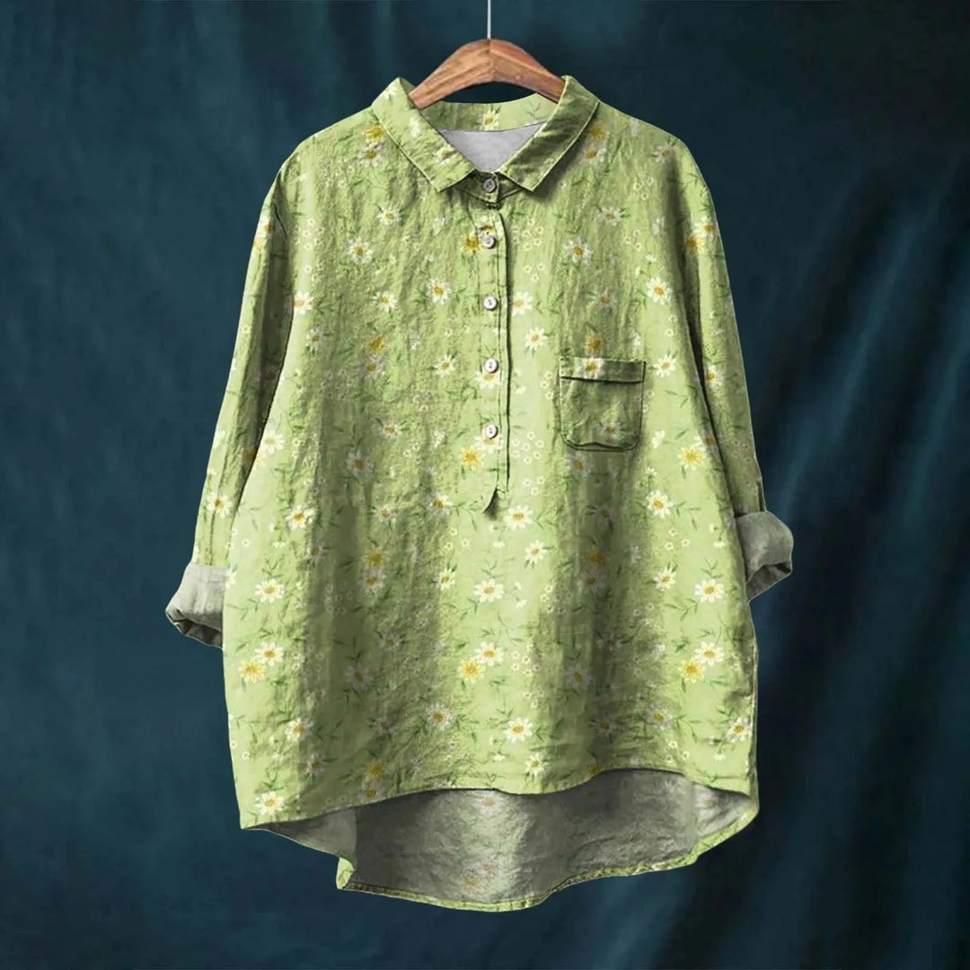 LIZETTE - PRINTED LINEN BLOUSE