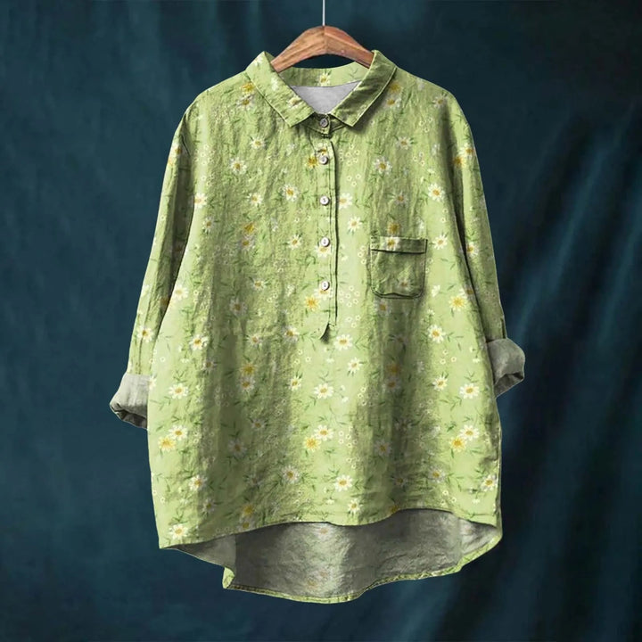 LIZETTE - PRINTED LINEN BLOUSE