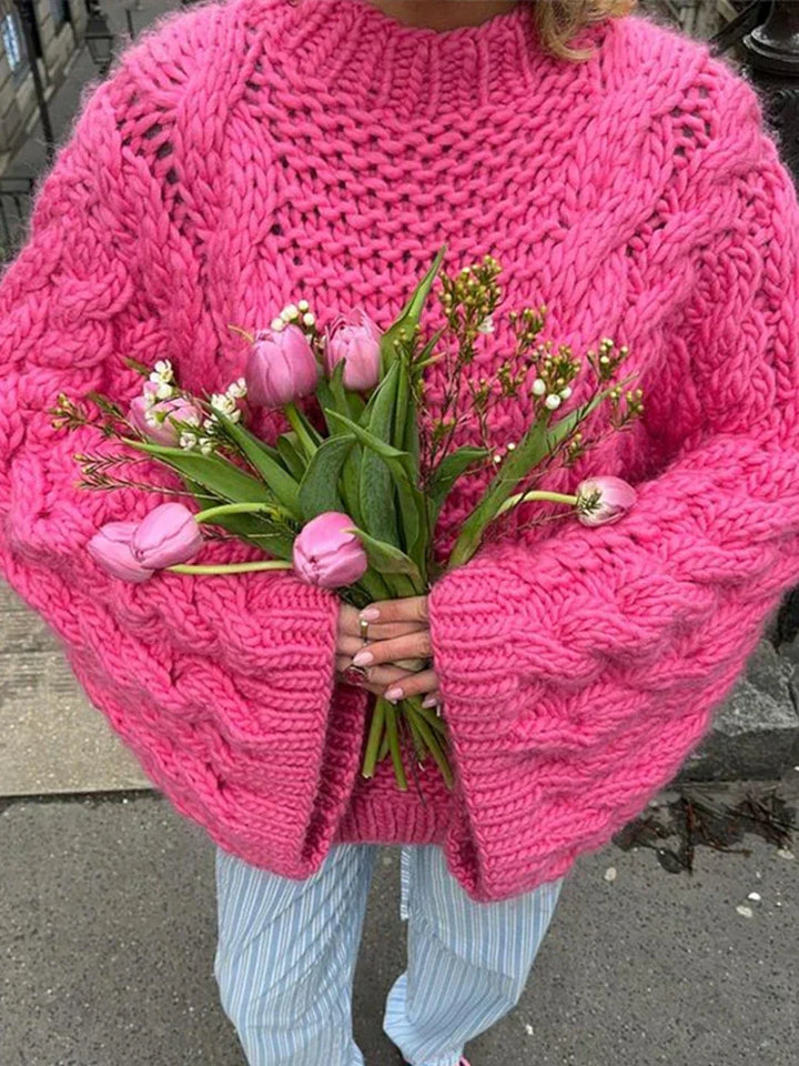 Malin - Comfortable Cable Knit Sweater