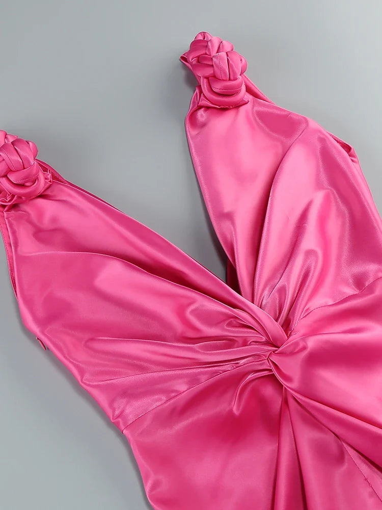 Jeannie - Sleek Pleated Sleeveless Maxi Dress