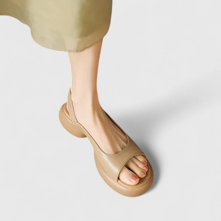 Narella | Peep-toe open-back strap sandals