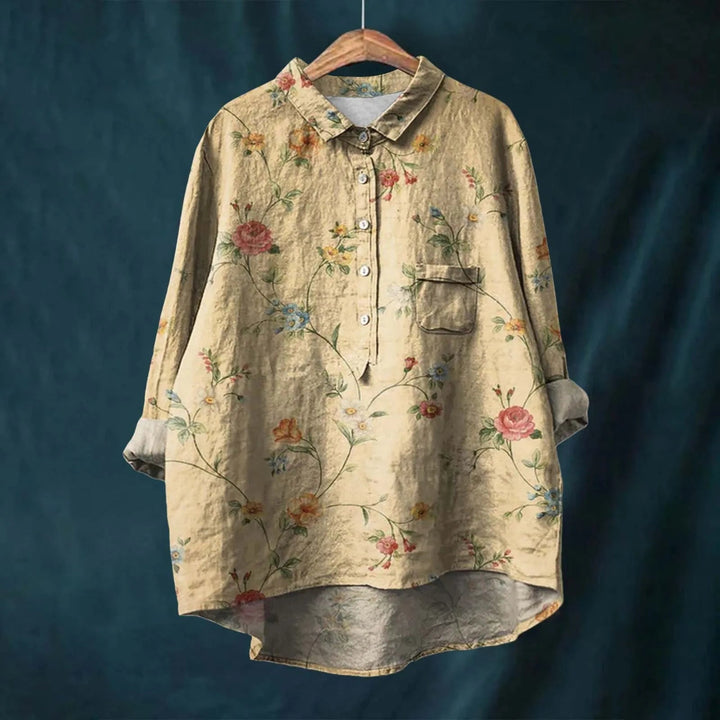 LIZETTE - PRINTED LINEN BLOUSE