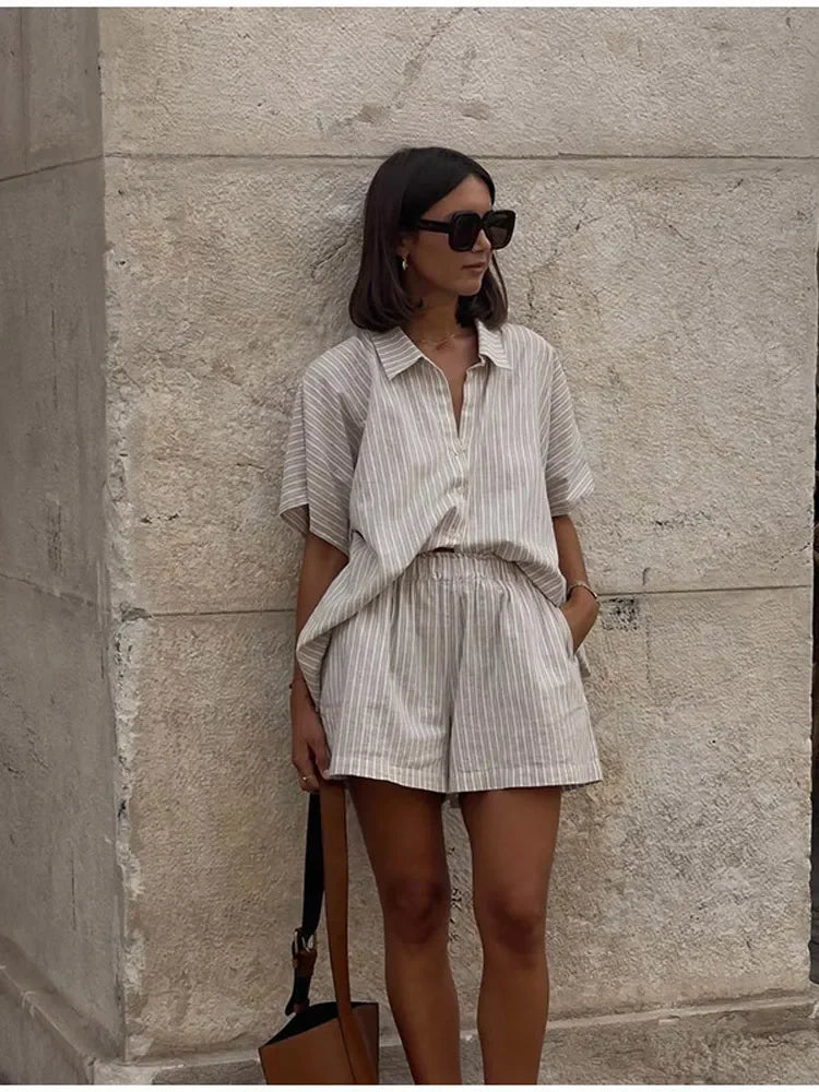 KARRIE | LOOSE STRIPED TWO-PIECE SET