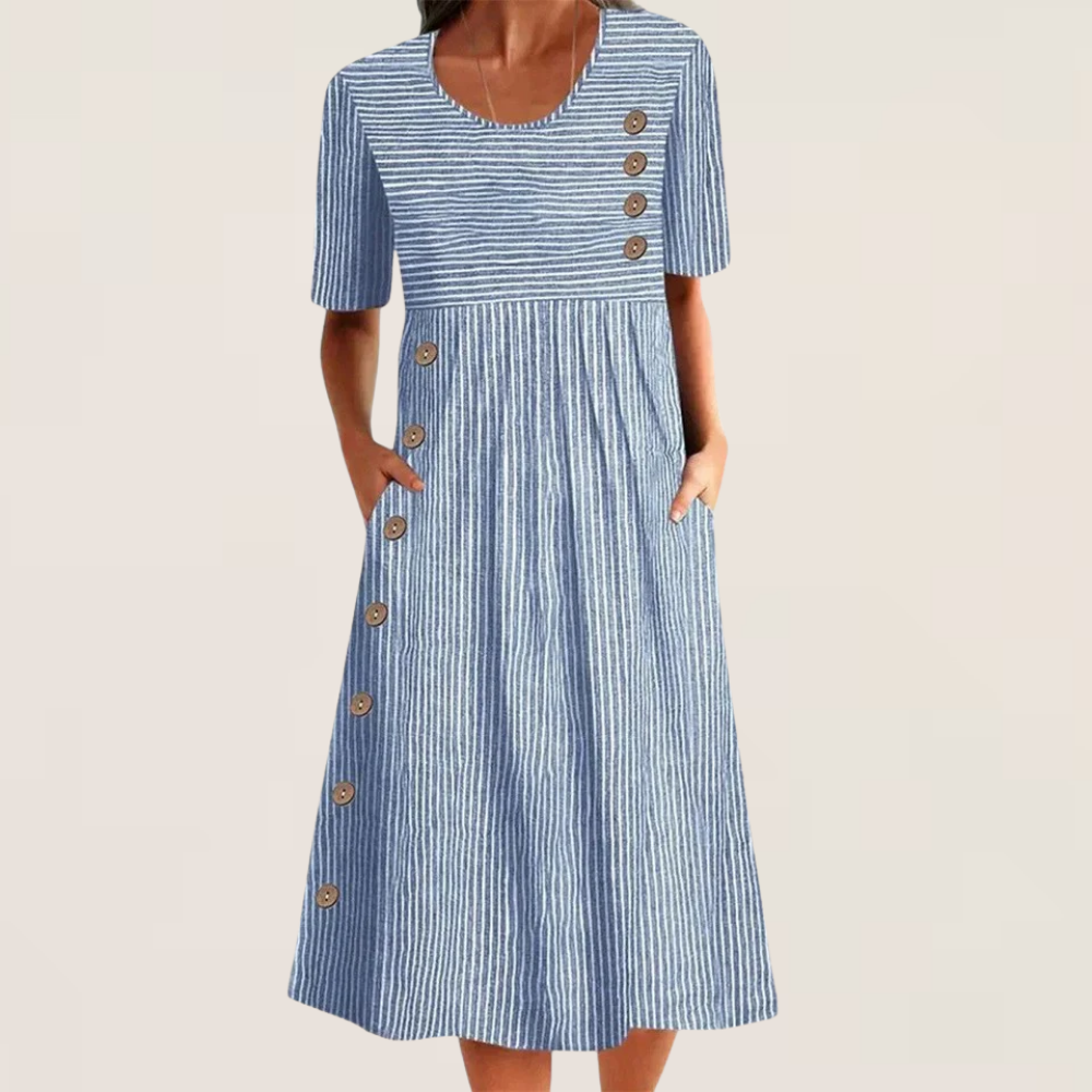 Marisse | Striped Midi Dress