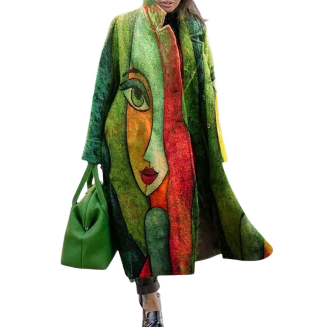 Green female face design / 3XL