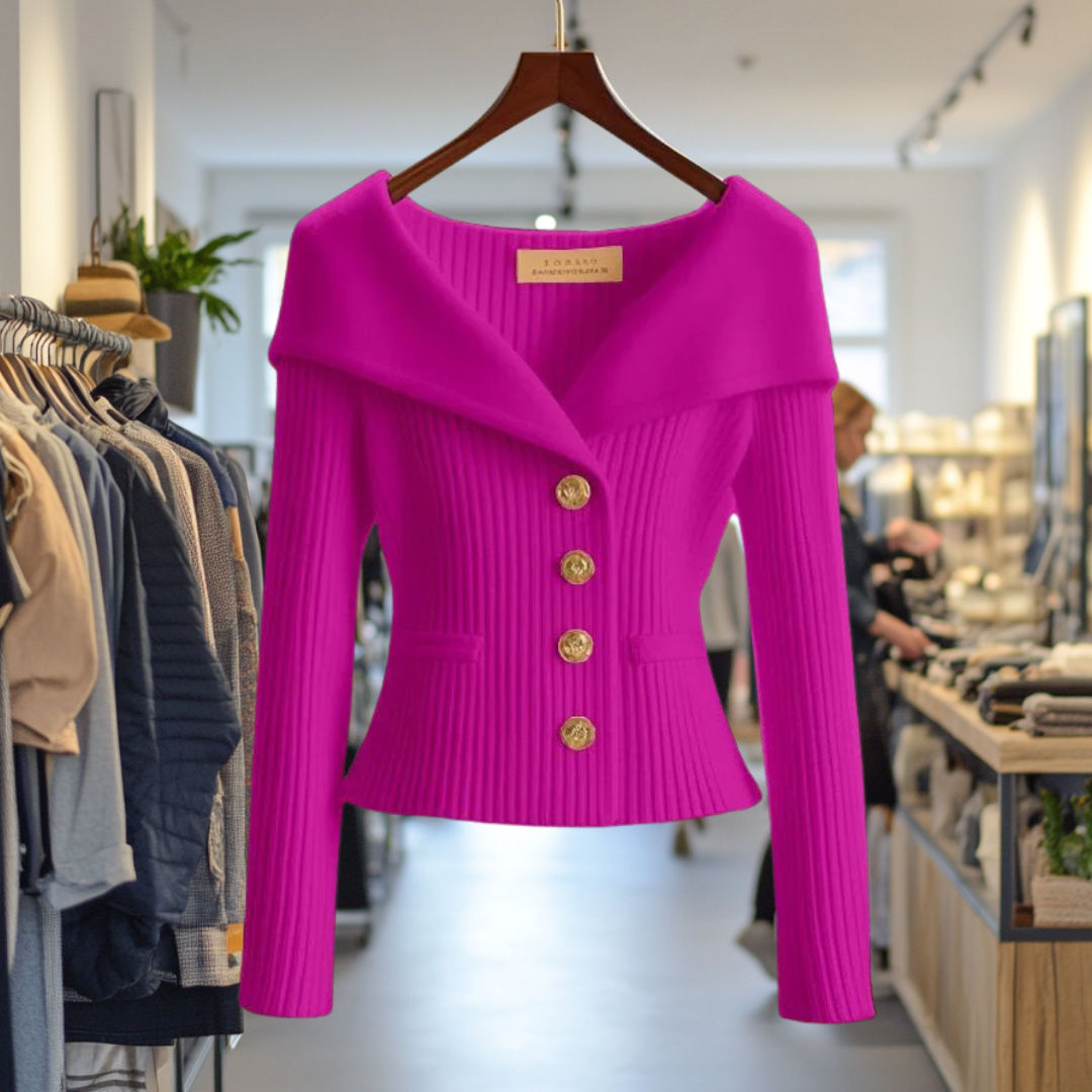 Amoura - Elegant Button-Up Pullover