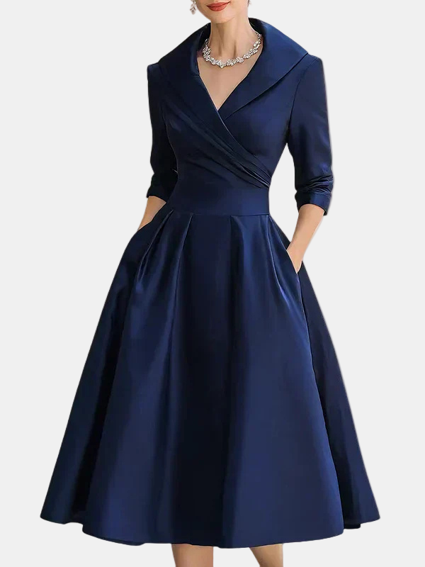Tissia |  Long-Sleeve Midi Dress