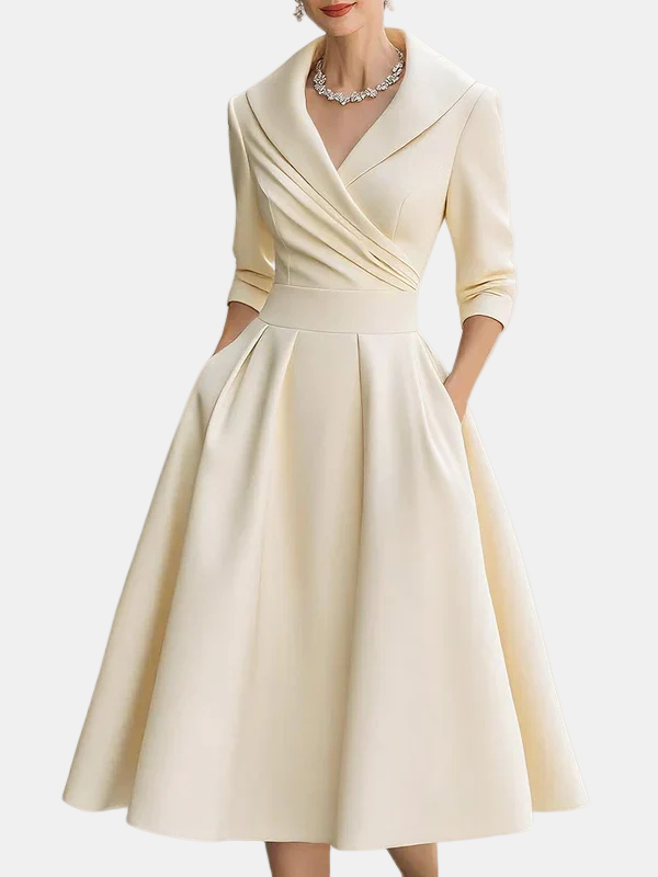 Tissia |  Long-Sleeve Midi Dress