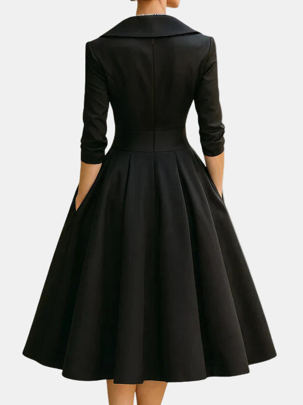 Tissia |  Long-Sleeve Midi Dress