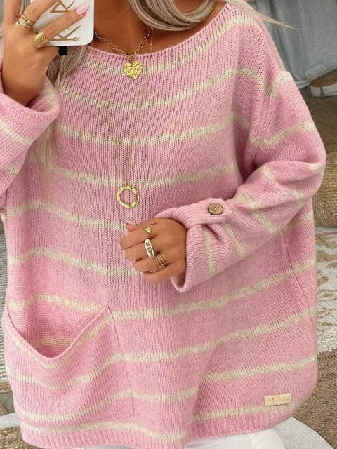 LEONIE -  FANCY STRIPED SWEATER