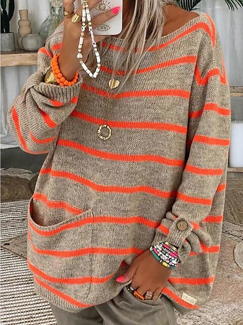 LEONIE -  FANCY STRIPED SWEATER