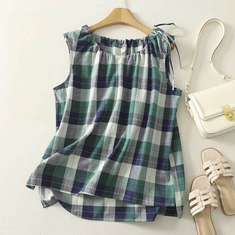 ERIS | SLEEVELESS LINEN TOP