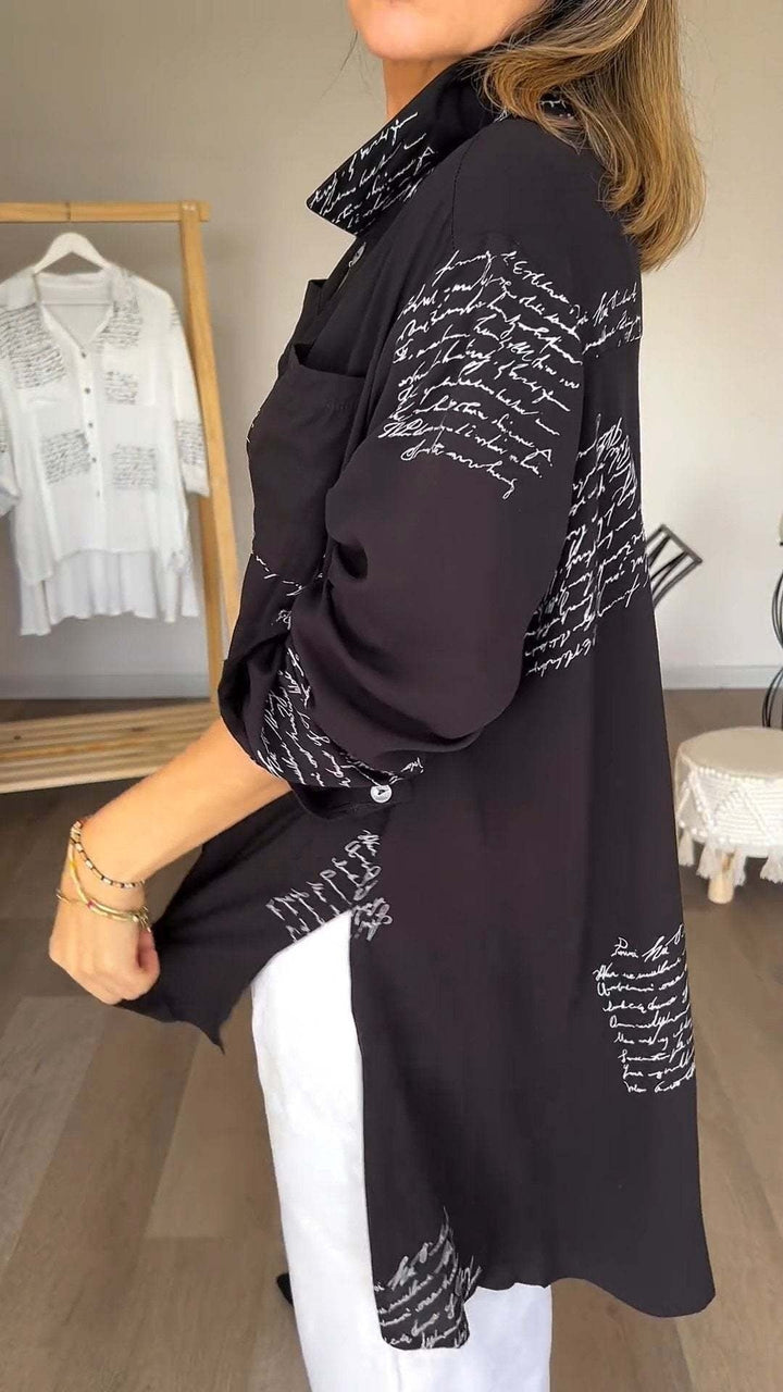 Lunara - Printed Button-Up Blouse
