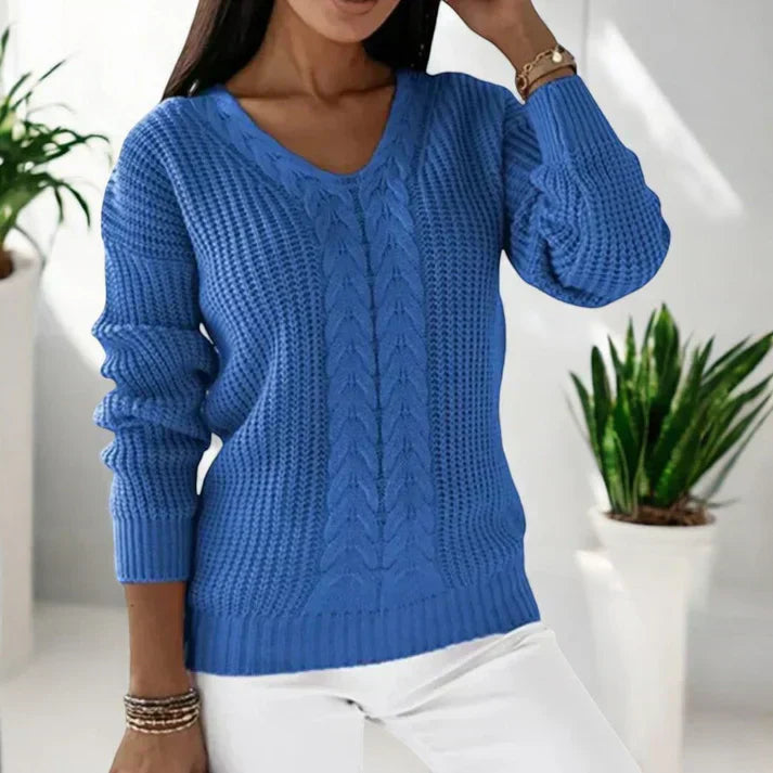 Alyssa - Cozy Cable Knit Sweater