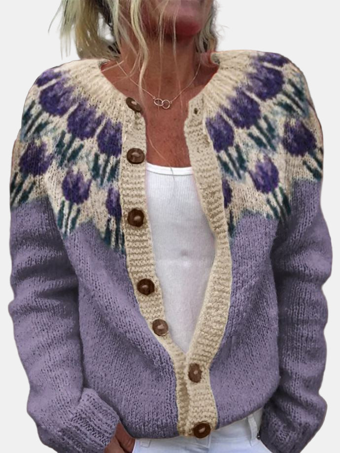 Margaret | Floral Pattern Cardigan